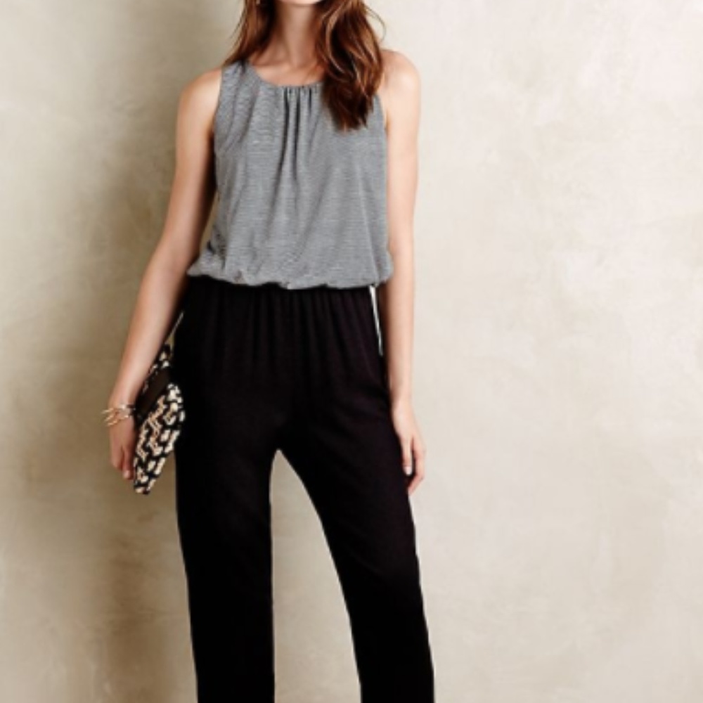 Anthro Elevenses Jumpsuit with Pockets